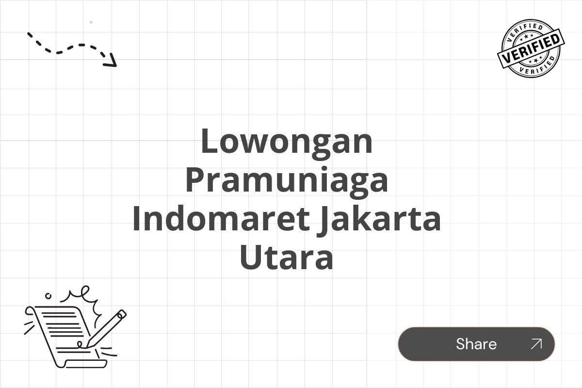 Lowongan Pramuniaga Indomaret Jakarta Utara