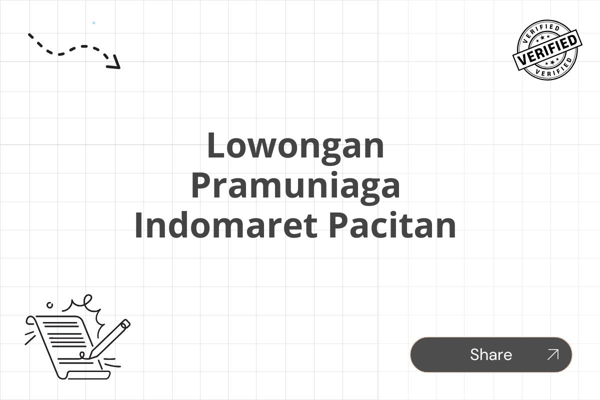 Lowongan Pramuniaga Indomaret Pacitan