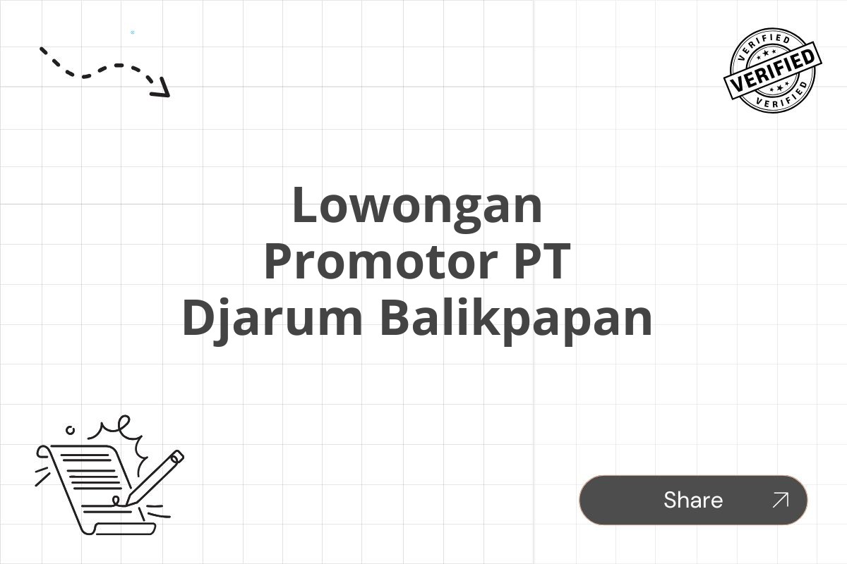 Lowongan Promotor PT Djarum Balikpapan