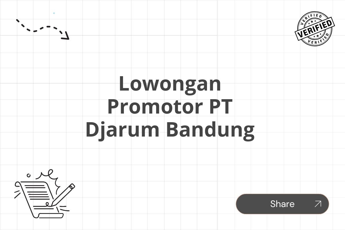 Lowongan Promotor PT Djarum Bandung