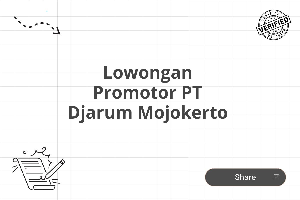 Lowongan Promotor PT Djarum Mojokerto