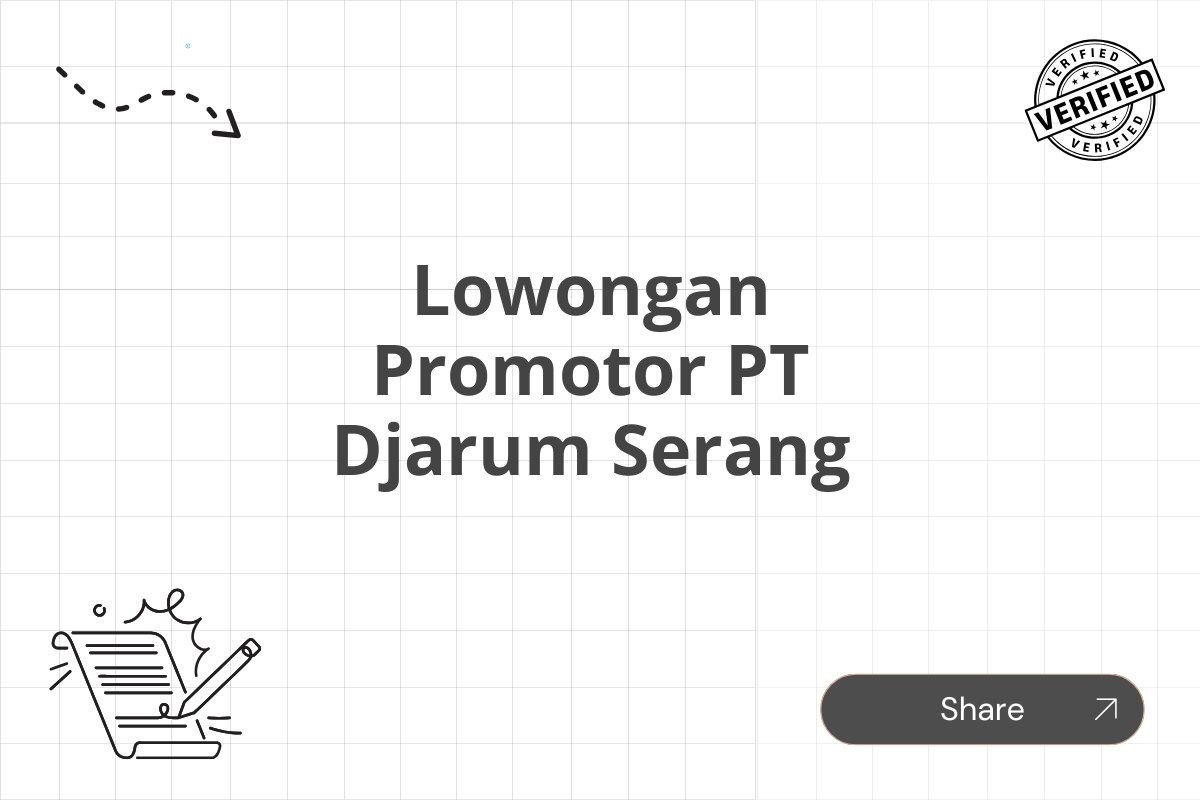 Lowongan Promotor PT Djarum Serang