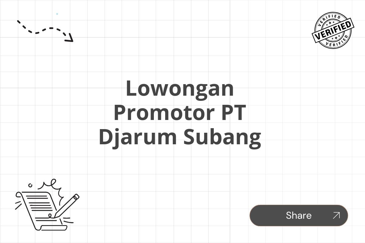 Lowongan Promotor PT Djarum Subang