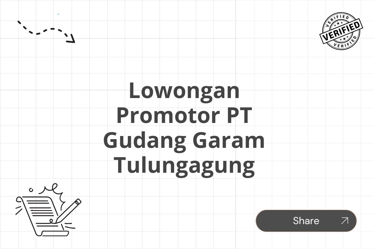 Lowongan Promotor PT Gudang Garam Tulungagung