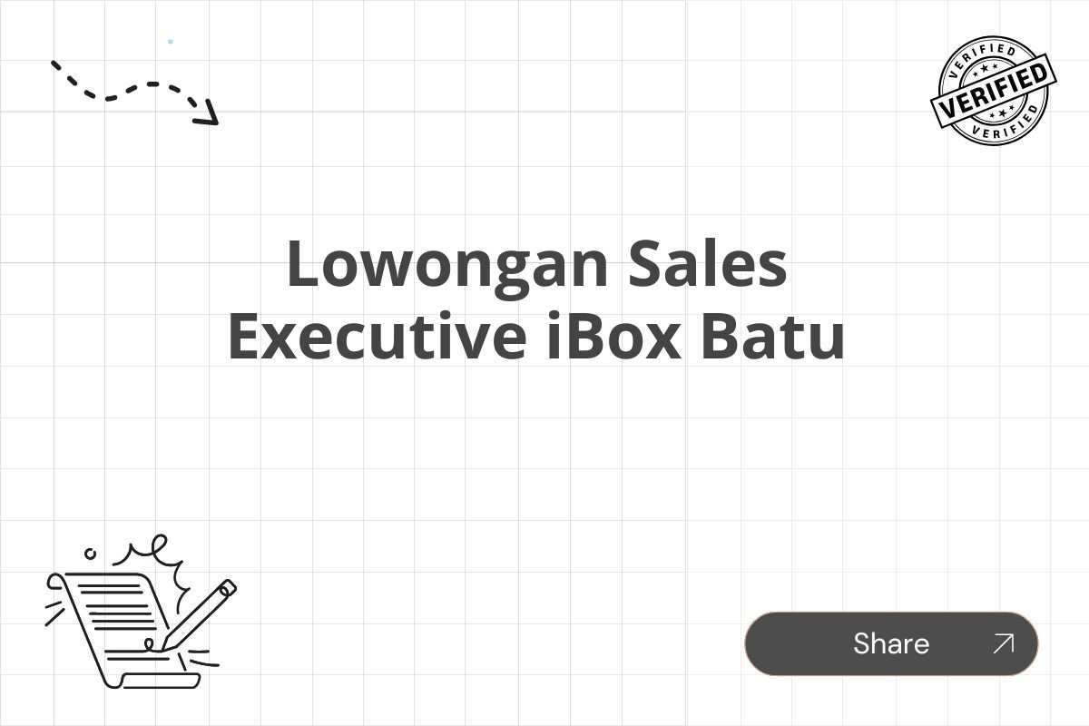 Lowongan Sales Executive iBox Batu