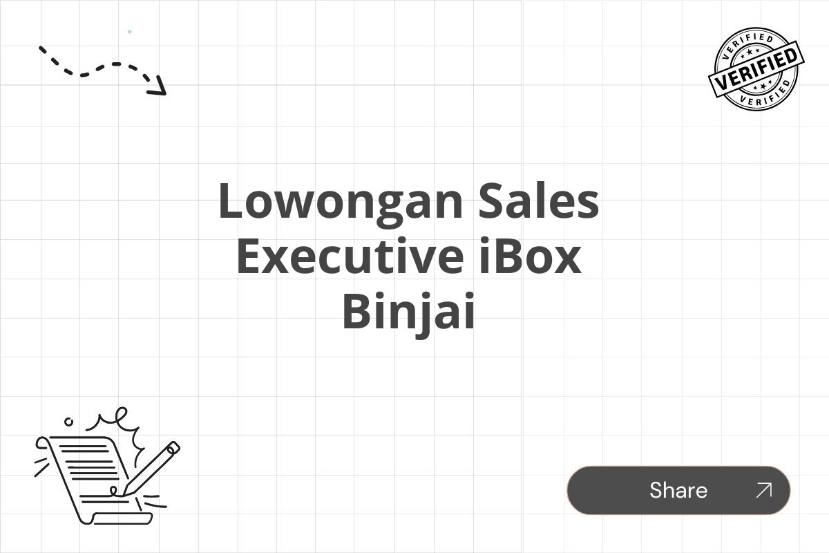 Lowongan Sales Executive iBox Binjai