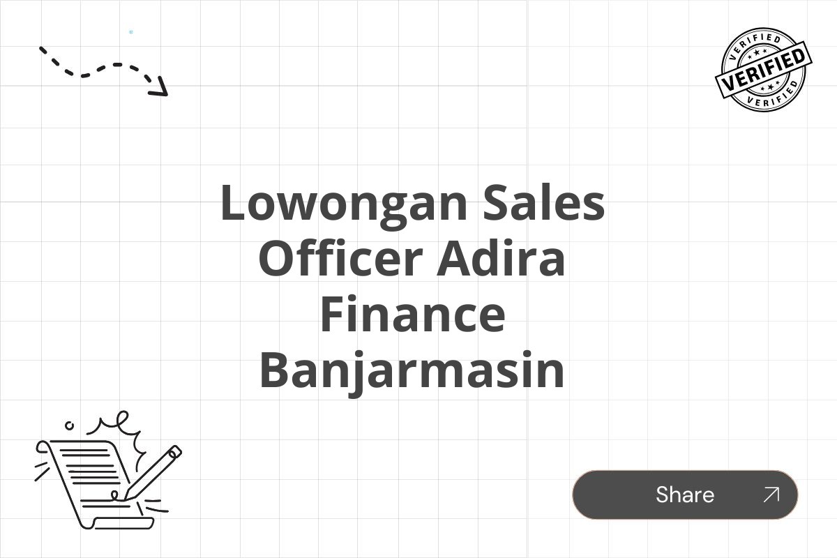 Lowongan Sales Officer Adira Finance Banjarmasin