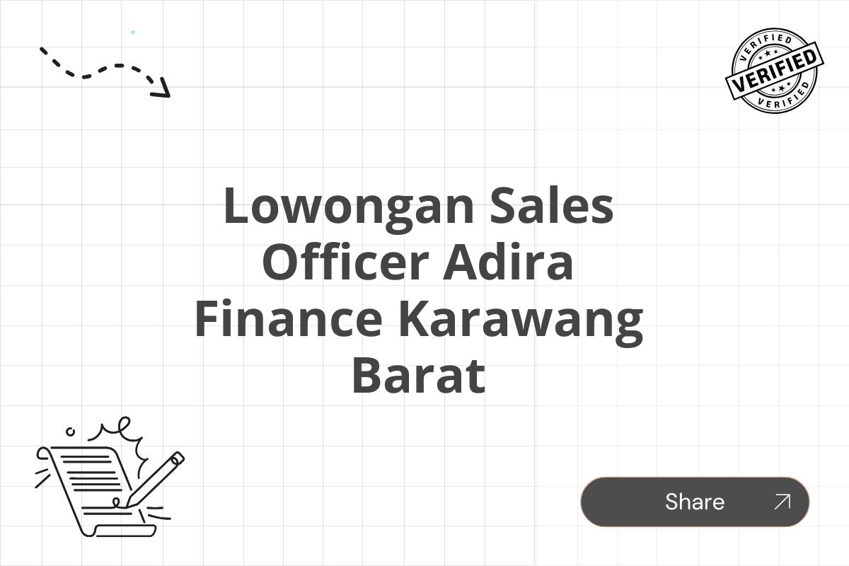 Lowongan Sales Officer Adira Finance Karawang Barat