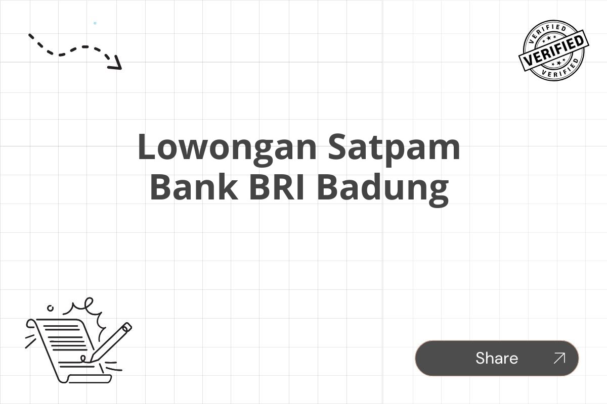 Lowongan Satpam Bank BRI Badung