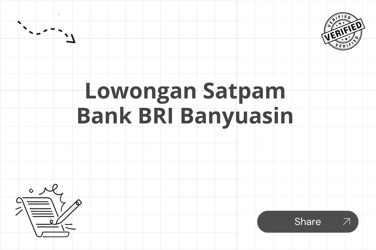 Lowongan Satpam Bank BRI Banyuasin