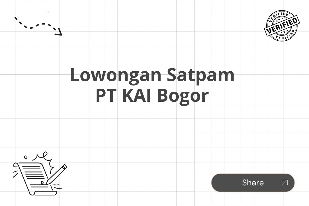 Lowongan Satpam PT KAI Bogor