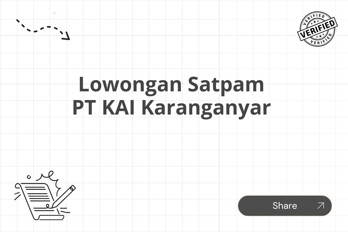 Lowongan Satpam PT KAI Karanganyar