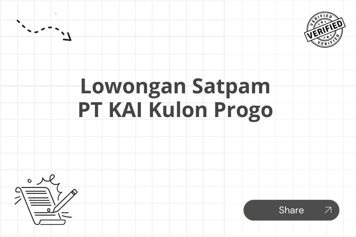 Lowongan Satpam PT KAI Kulon Progo