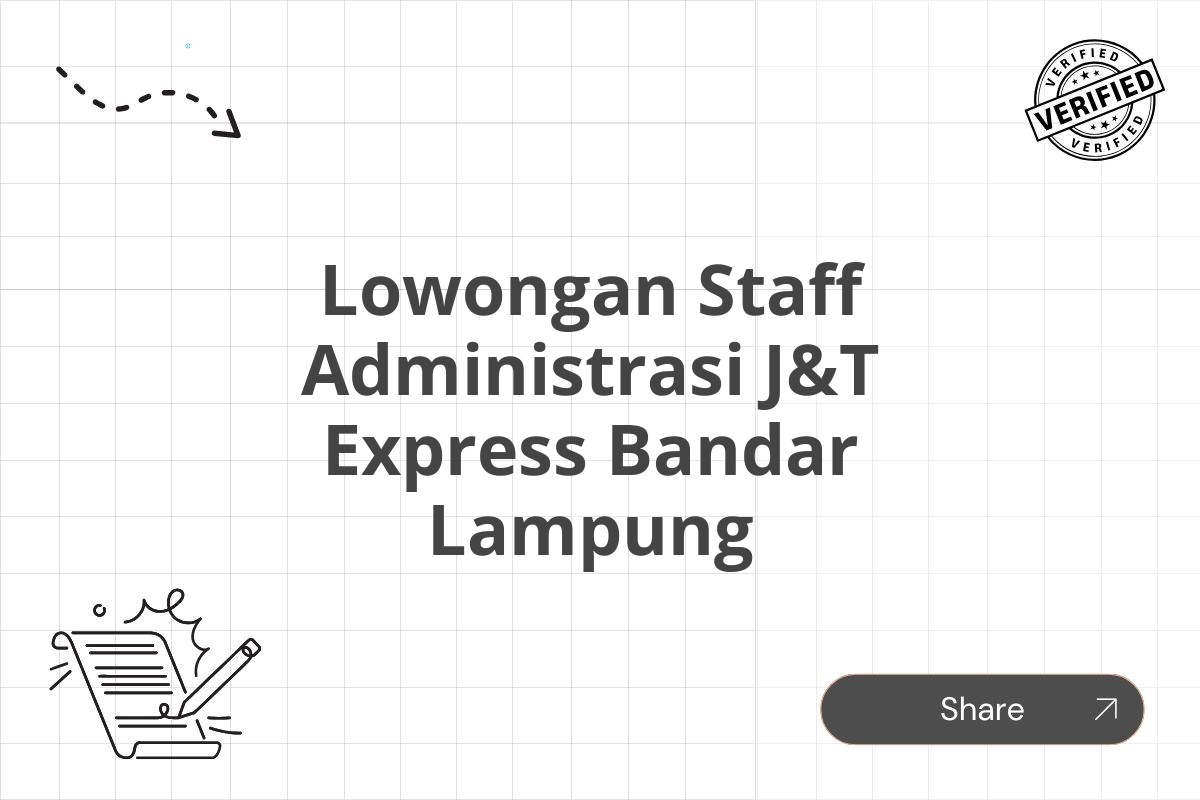 Lowongan Staff Administrasi J&T Express Bandar Lampung