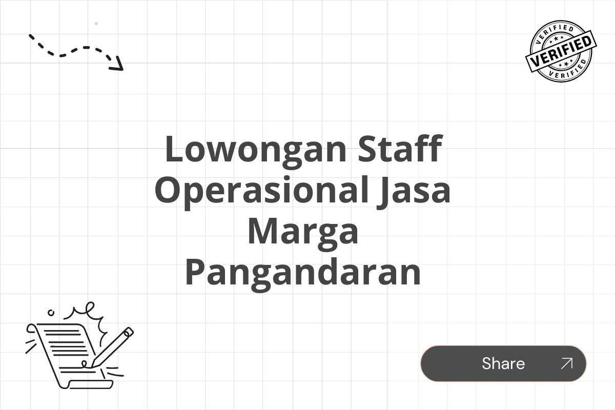 Lowongan Staff Operasional Jasa Marga Pangandaran