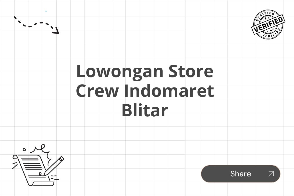 Lowongan Store Crew Indomaret Blitar