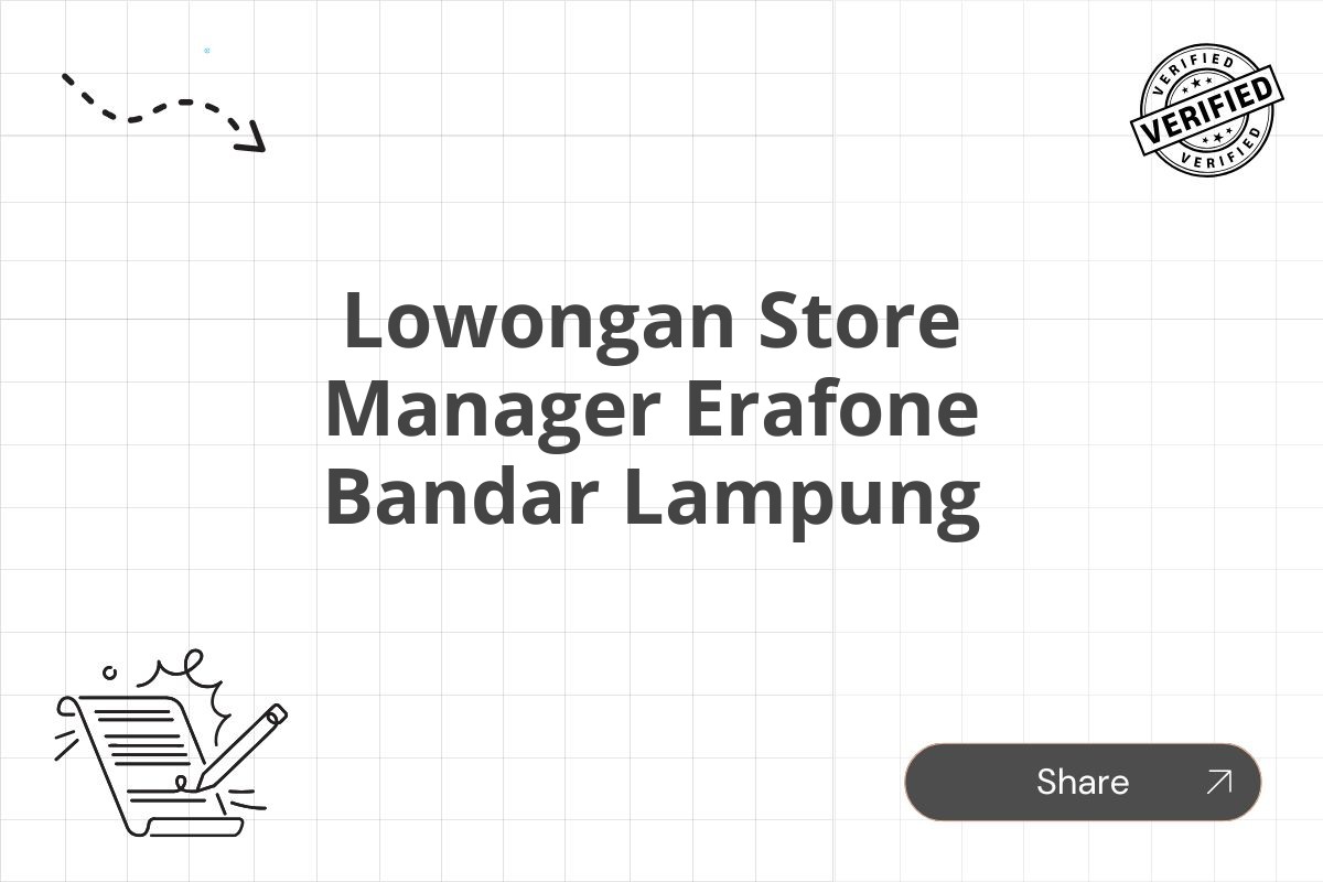 Lowongan Store Manager Erafone Bandar Lampung