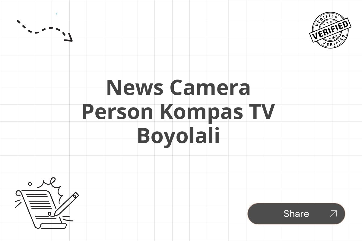 News Camera Person Kompas TV Boyolali