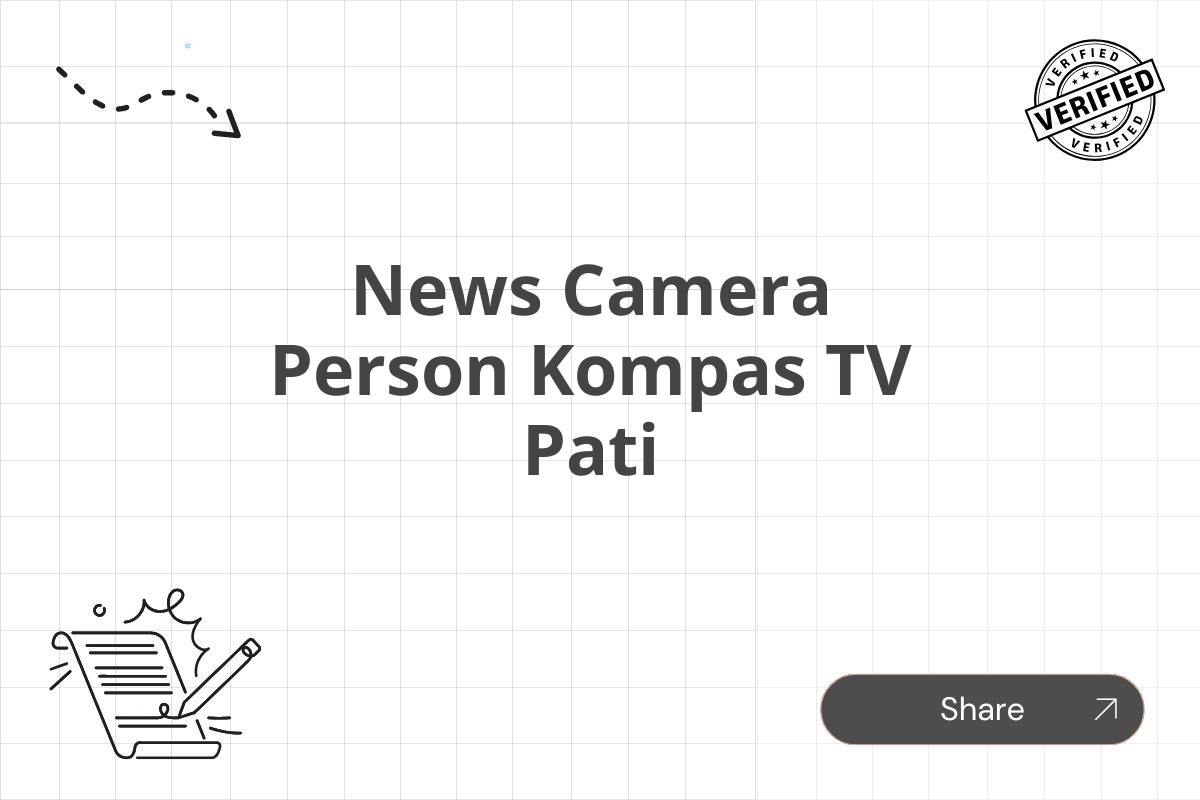 News Camera Person Kompas TV Pati