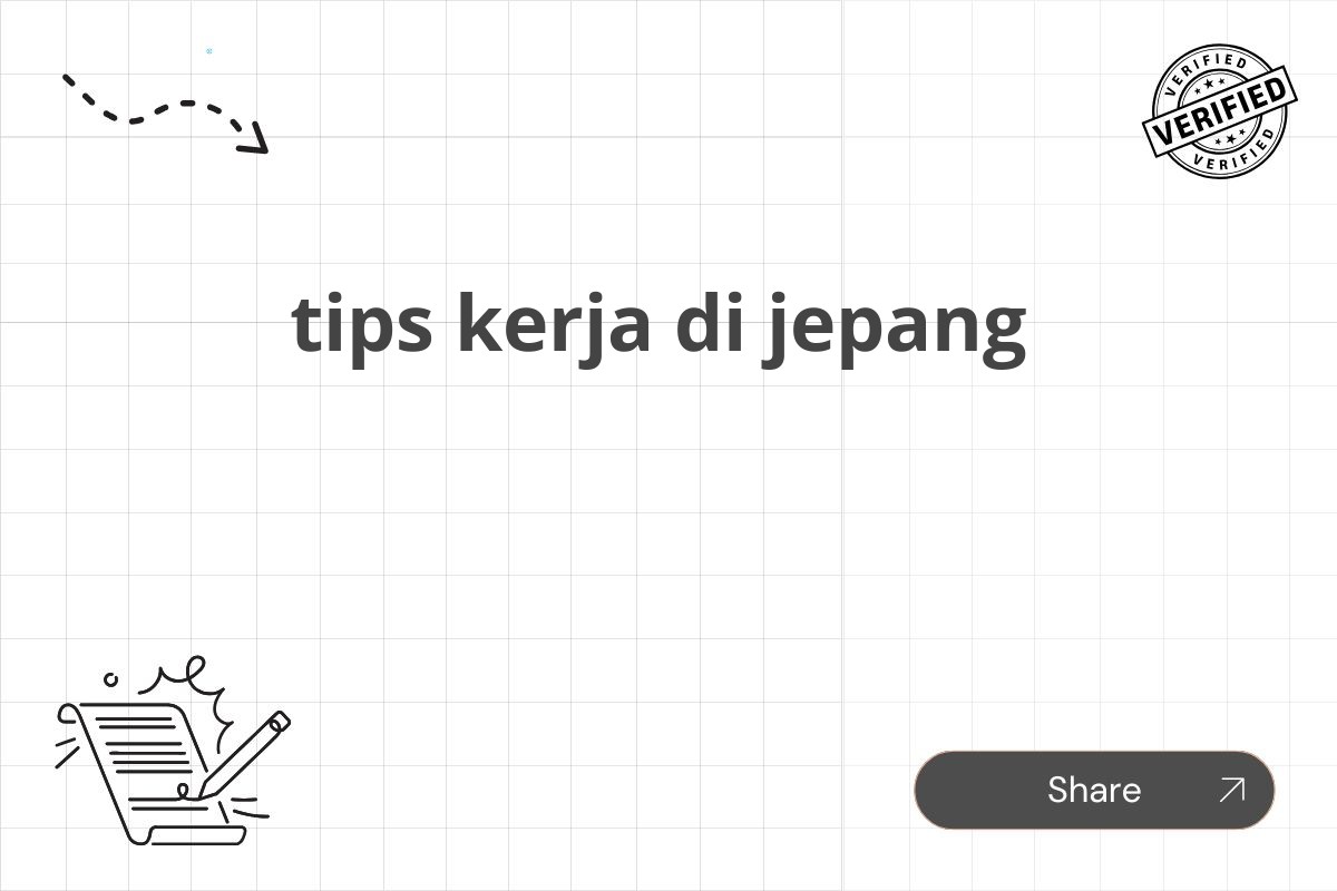 tips kerja di jepang