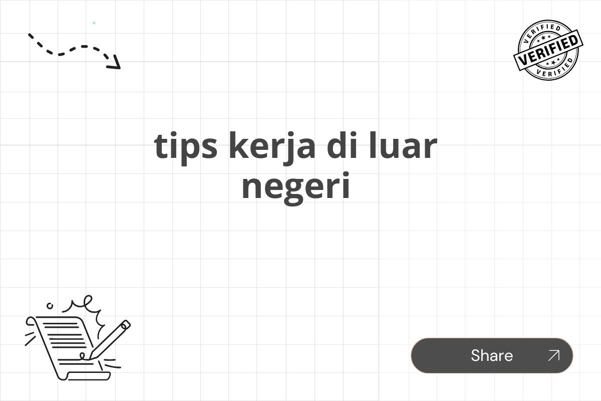 tips kerja di luar negeri