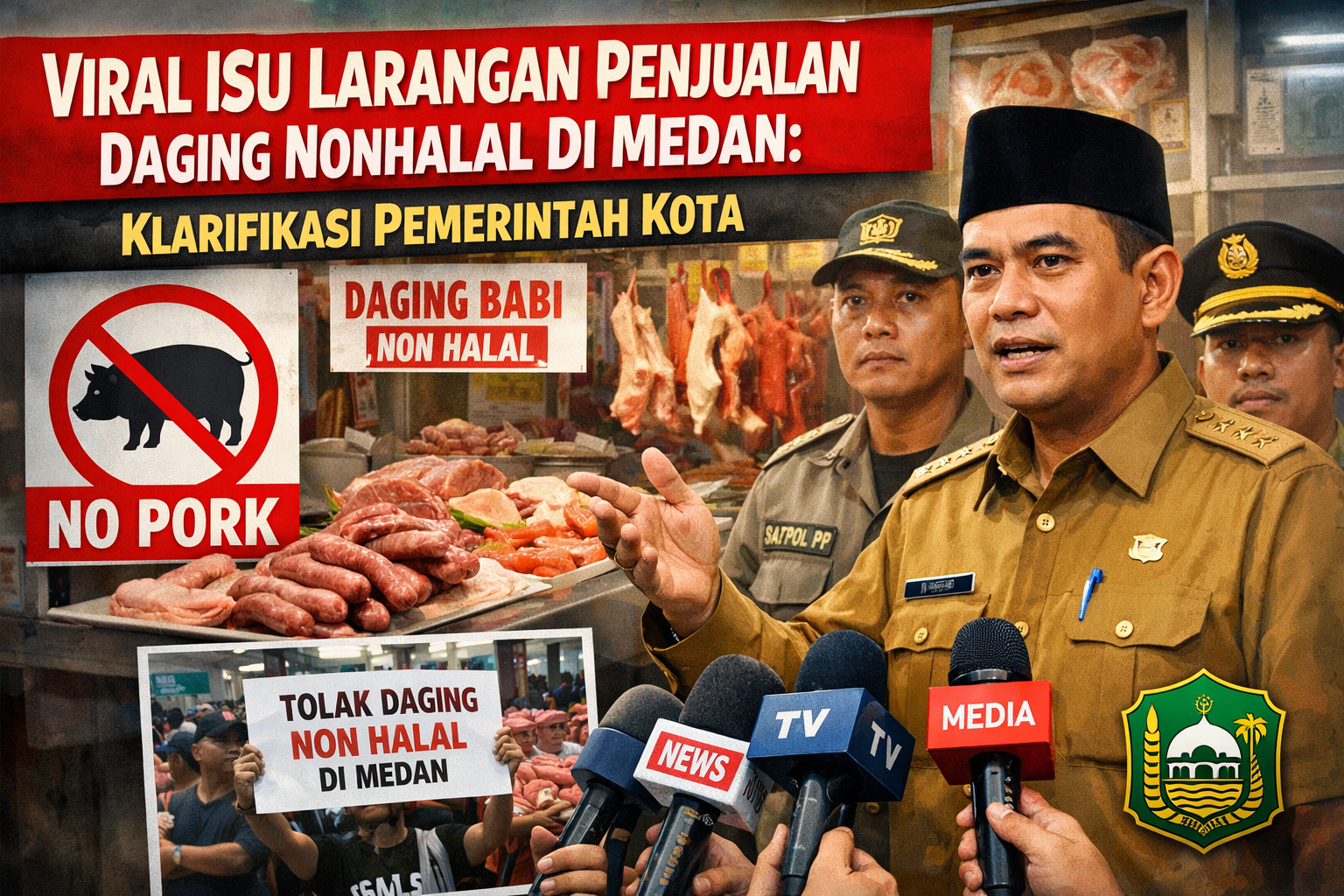 Viral Isu Larangan Penjualan Daging Nonhalal di Medan: Klarifikasi Pemerintah Kota