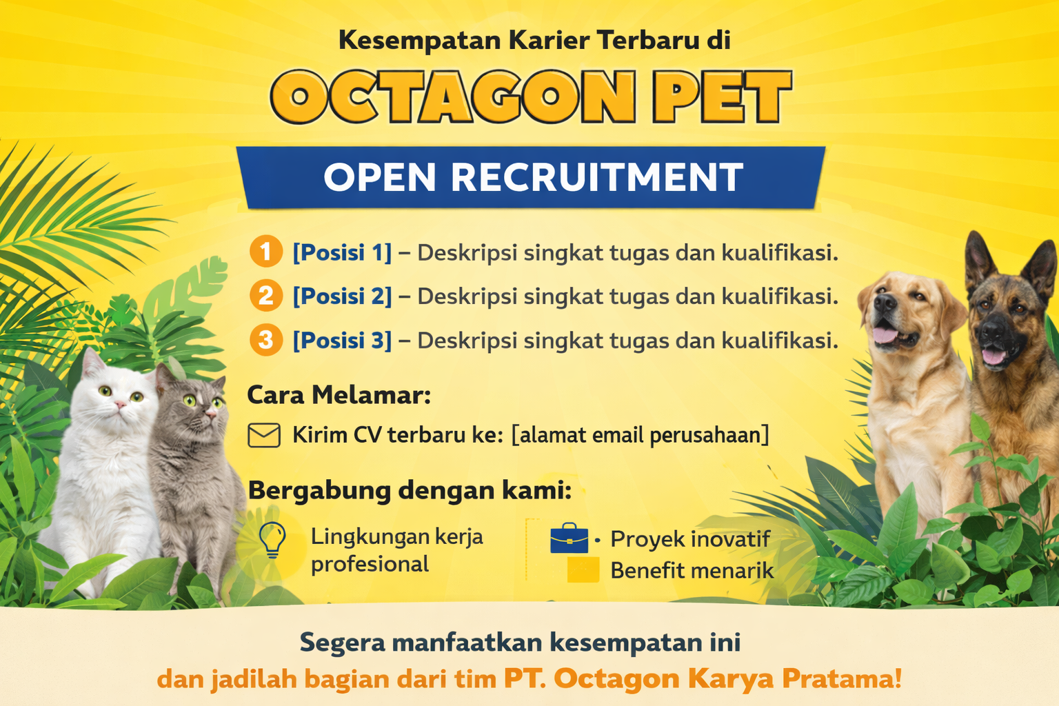 Kesempatan Karier Terbaru di PT. Octagon Karya Pratama