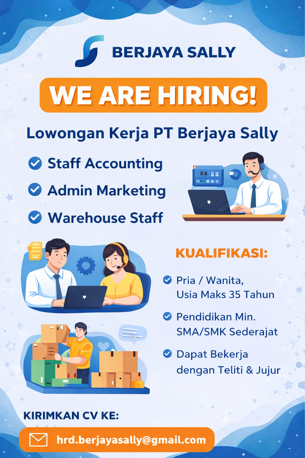 Lowongan Kerja Terbaru: PT Berjaya Sally Ceria (Sour Sally) – Posisi Area Supervisor