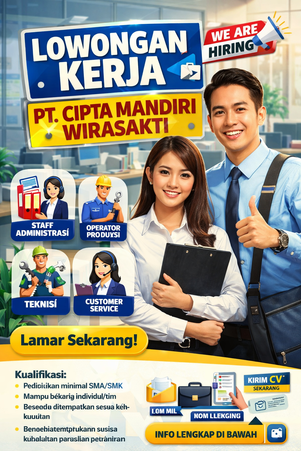 Lowongan Kerja Terbaru di PT Cipta Mandiri Wirasakti