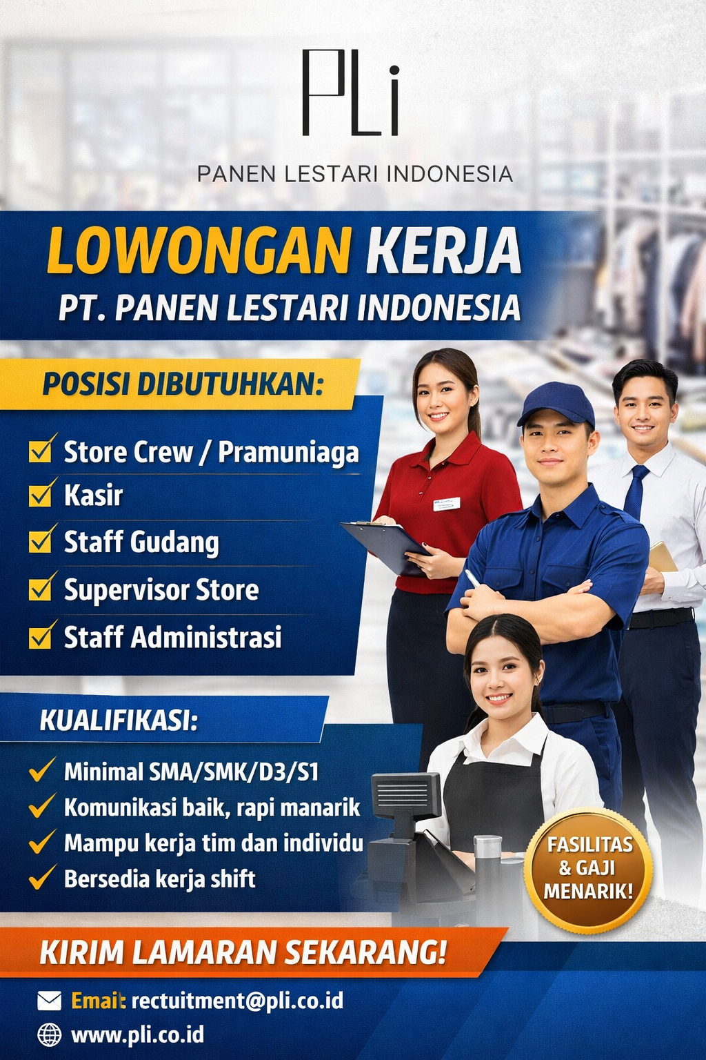 Lowongan Kerja PT. Panen Lestari Indonesia, Kesempatan Berkarier di Perusahaan Retail dan Distribusi