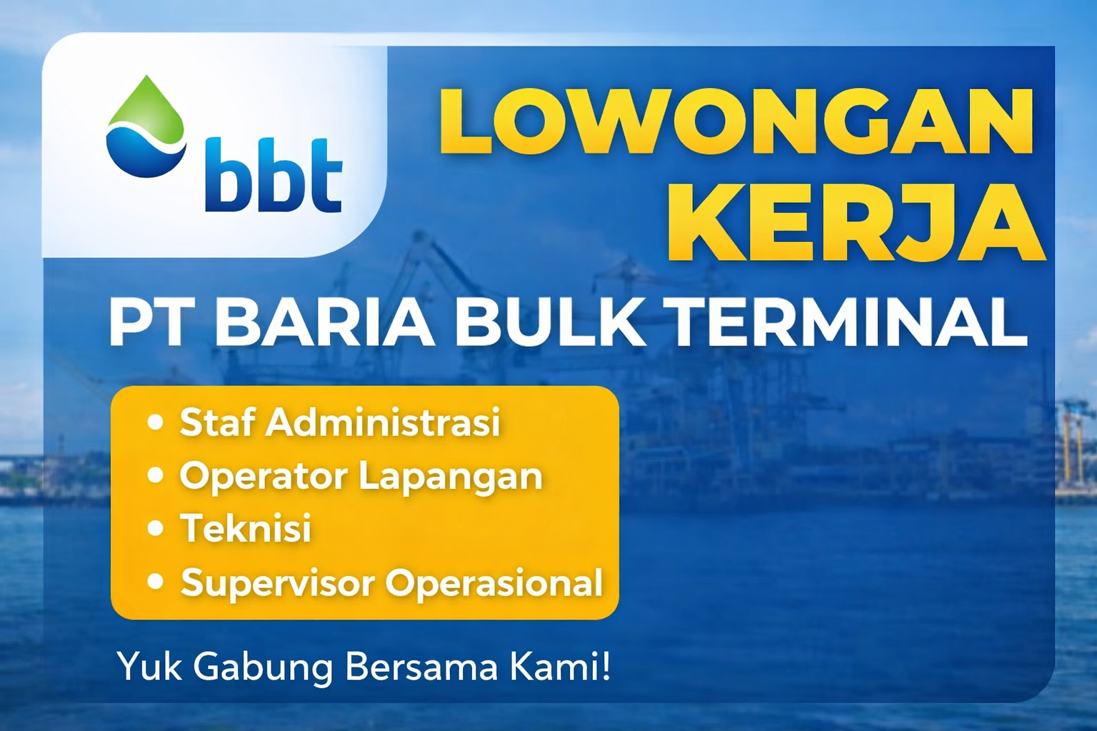 Lowongan Kerja PT Baria Bulk Terminal