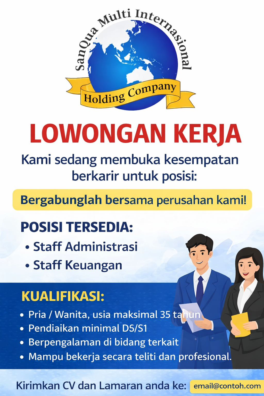 Kesempatan Karir di PT. Sanqua Multi Internasional: Bergabunglah dengan Tim Profesional yang Dinamis