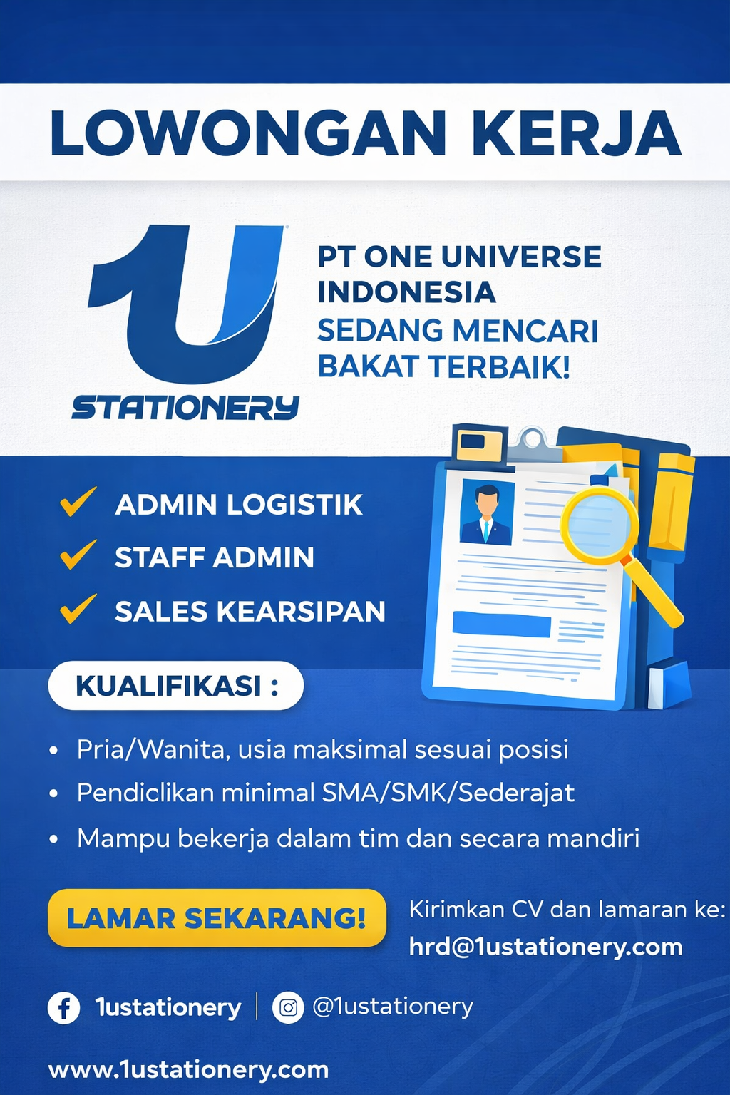 Lowongan Kerja Terbaru di PT. One Universe Indonesia