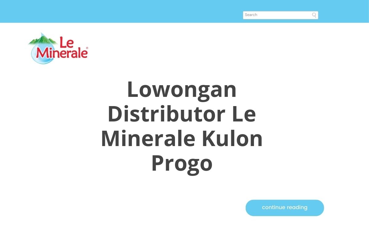 Lowongan Distributor Le Minerale Kulon Progo