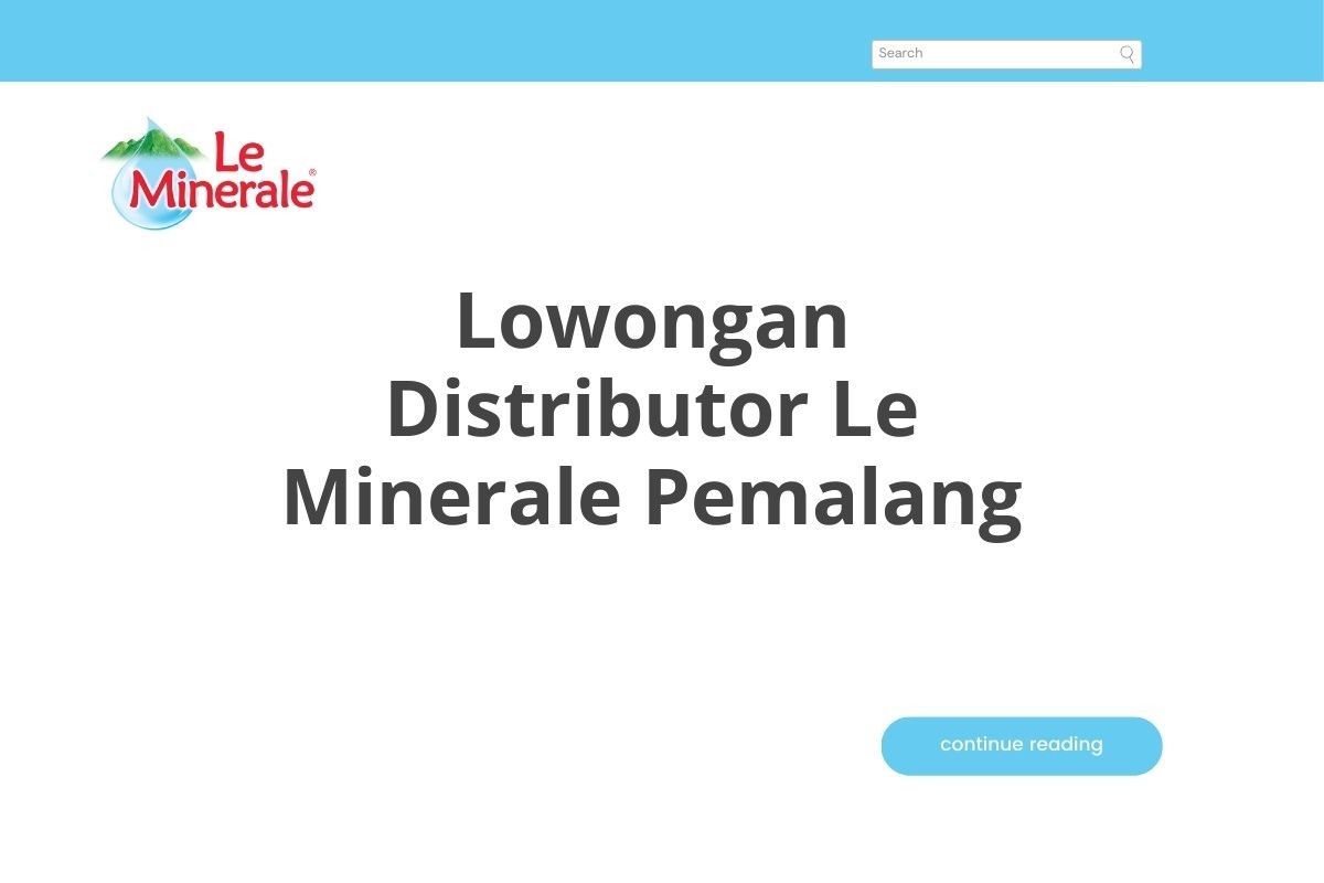 Lowongan Distributor Le Minerale Pemalang