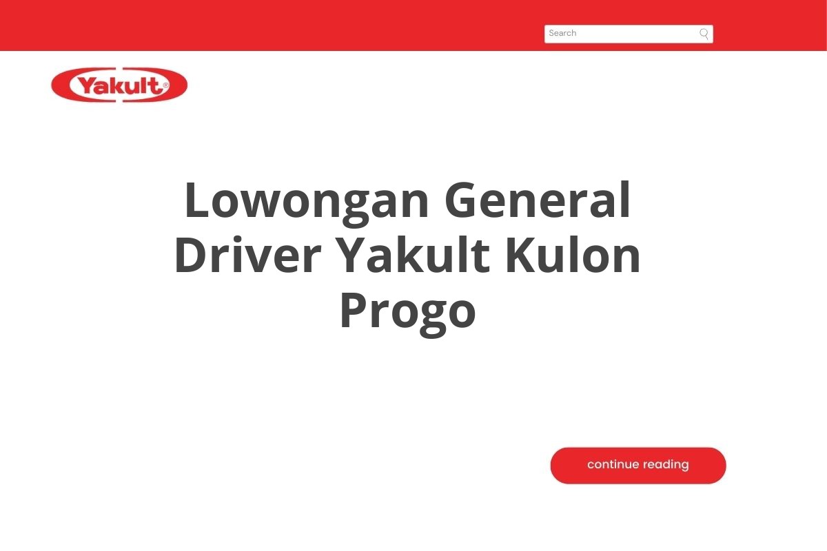 Lowongan General Driver Yakult Kulon Progo