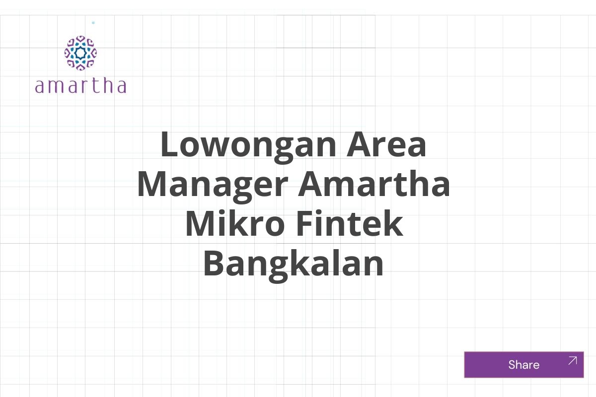 Lowongan Area Manager Amartha Mikro Fintek Bangkalan