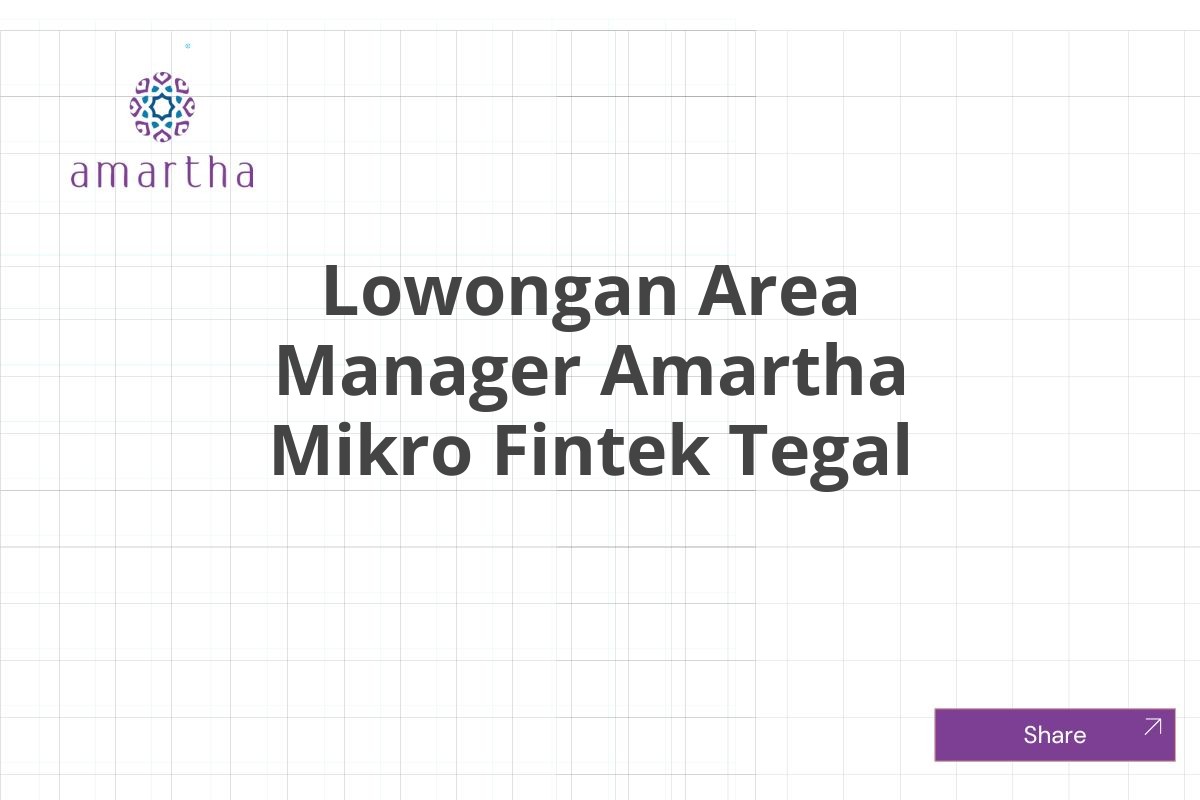 Lowongan Area Manager Amartha Mikro Fintek Tegal