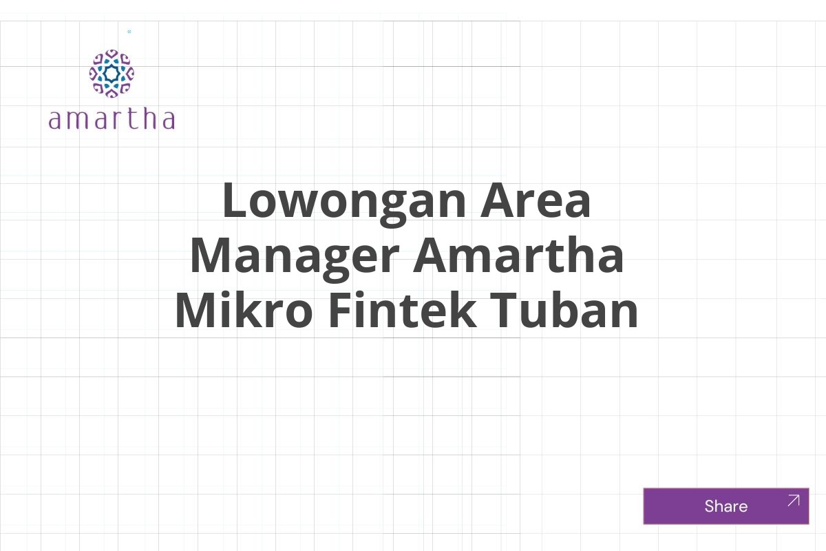 Lowongan Area Manager Amartha Mikro Fintek Tuban