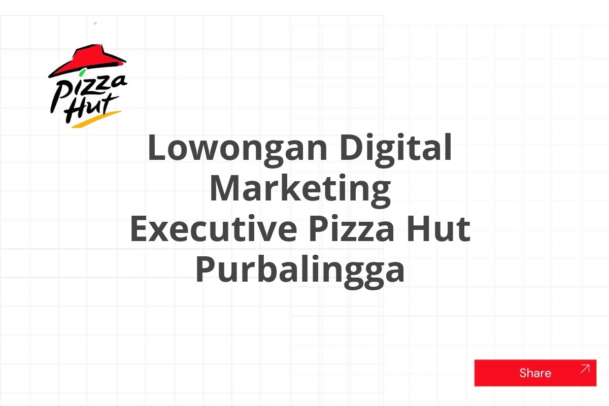 Lowongan Digital Marketing Executive Pizza Hut Purbalingga