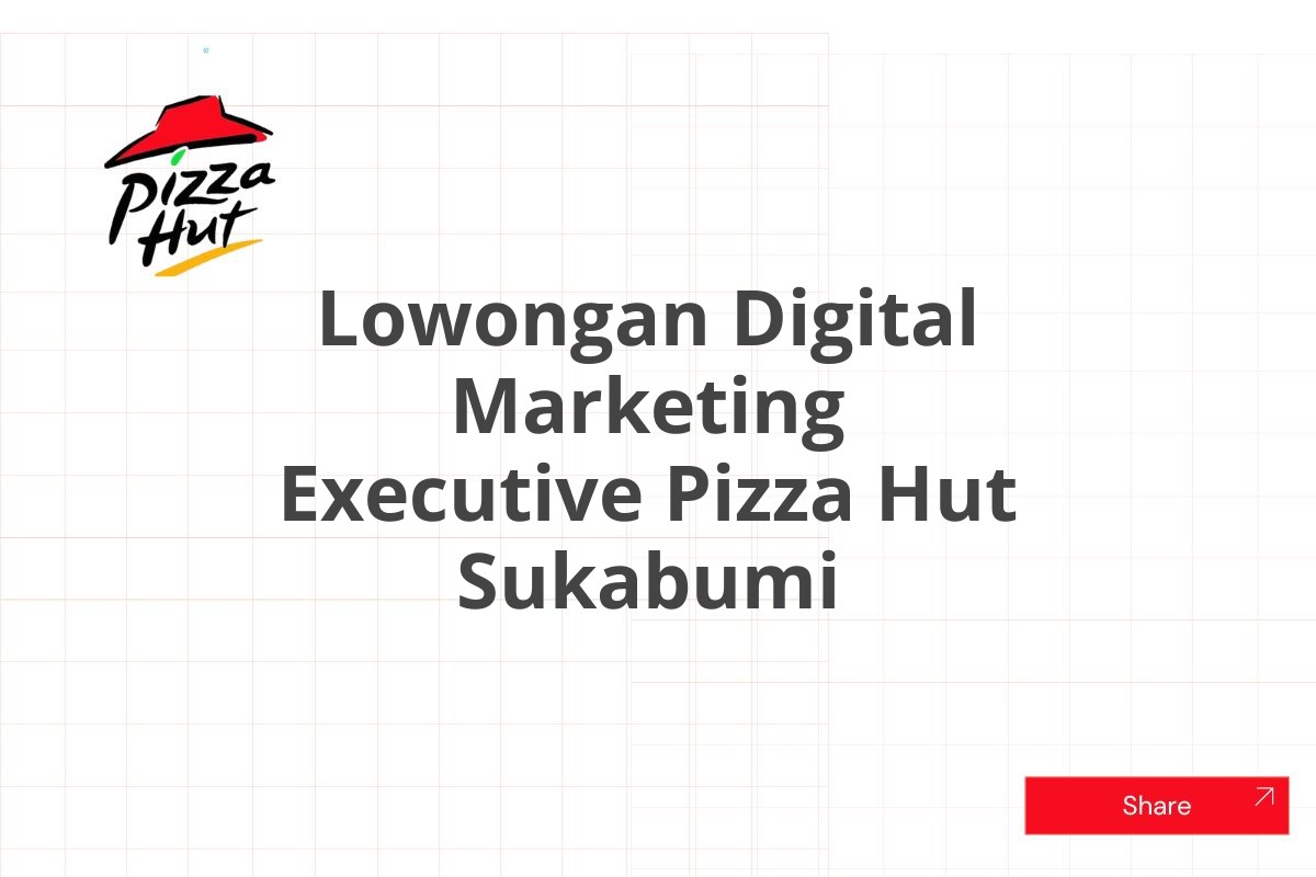 Lowongan Digital Marketing Executive Pizza Hut Sukabumi