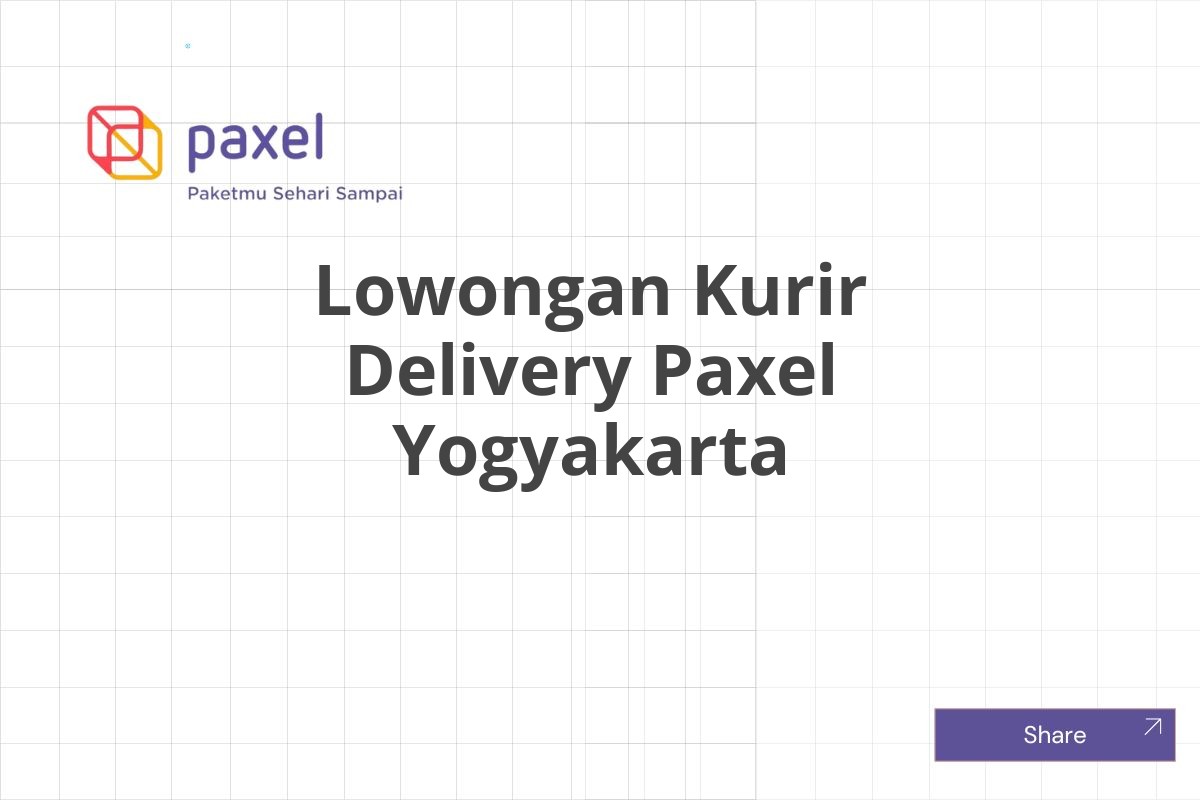 Lowongan Kurir Delivery Paxel Yogyakarta