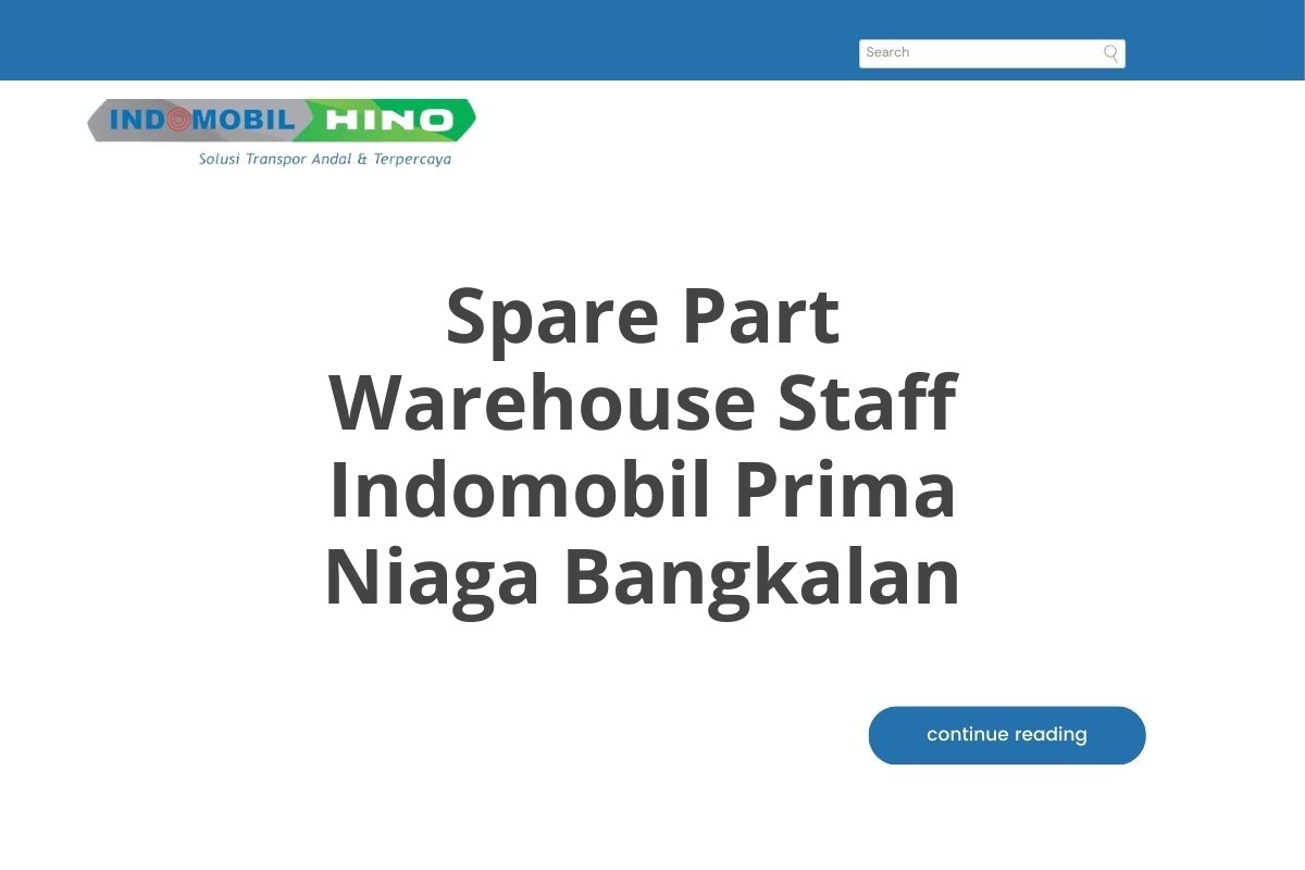 Spare Part Warehouse Staff Indomobil Prima Niaga Bangkalan