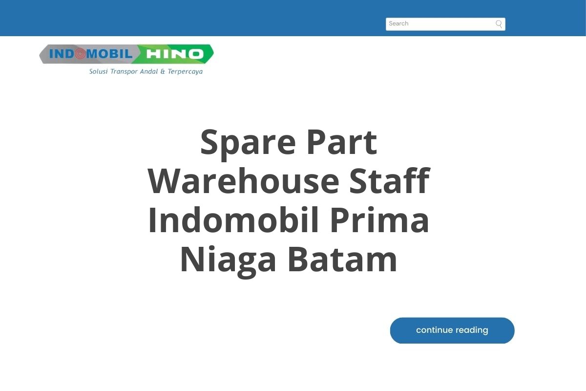 Spare Part Warehouse Staff Indomobil Prima Niaga Batam