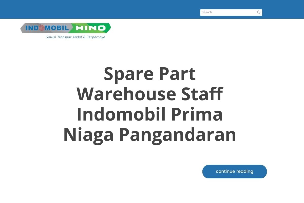 Spare Part Warehouse Staff Indomobil Prima Niaga Pangandaran