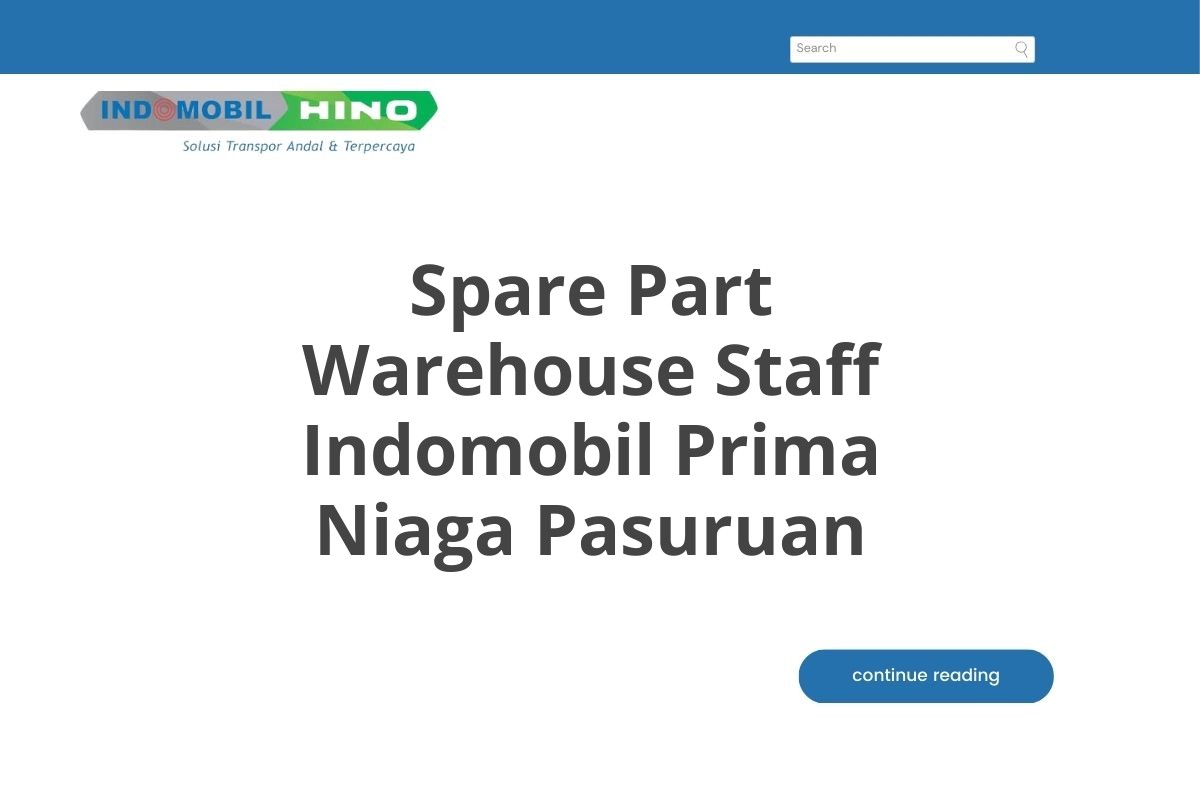 Spare Part Warehouse Staff Indomobil Prima Niaga Pasuruan