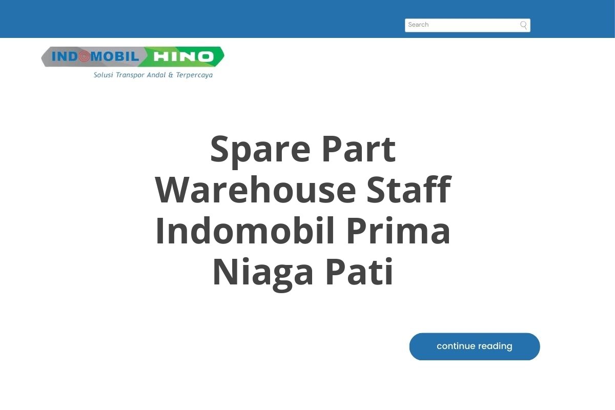 Spare Part Warehouse Staff Indomobil Prima Niaga Pati